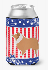 USA Patriotic Dog Design Can or Bottle Hugger - 638508503992