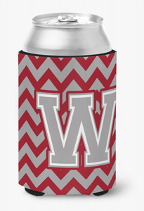 Monogram Letter Chevron Can or Bottle Hugger - 638508273239