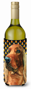 Candy Corn Halloween Design with Dog Wine Bottle Hugger - 638508068569