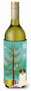 Merry Christmas Tree with Dog Wine Bottle Hugger - 638508539519