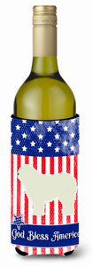 American Flag and Dog Wine Bottle Hugger - 638508497437