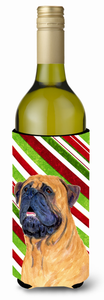 Candy Cane Christmas Design with Dog Wine Bottle Hugger - 615872718481