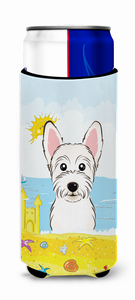 Dog Summer Beach Ultra Hugger for slim cans - 638508203212