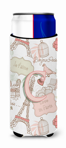 Letter Love in Paris Pink Ultra Hugger for slim cans - 638508021427