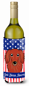 American Flag and Dog Wine Bottle Hugger - 638508209917