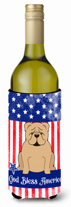 American Flag and Dog Wine Bottle Hugger - 638508488251