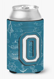 Monogram Letter Sea Doodles Alphabet Can or Bottle Hugger - 615872971190