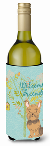 Welcome Friends with Dog Wine Bottle Hugger - 652259201426