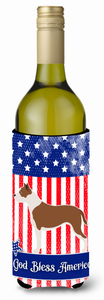 American Flag and Dog Wine Bottle Hugger - 638508986948