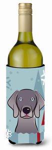 Winter Holiday Dog Design Wine Bottle Hugger - 638508124401