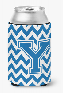 Monogram Letter Chevron Can or Bottle Hugger - 638508276261