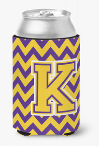 Monogram Letter Chevron Can or Bottle Hugger - 638508272614