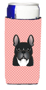 Checkerboard Design with Dog Ultra Hugger for slim cans - 615872916764