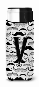 Letter Moustache Initial Ultra Hugger for slim cans - 638508023162