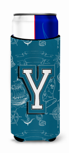 Letter Sea Doodles Initial Alphabet Ultra Hugger for slim cans - 638508024237