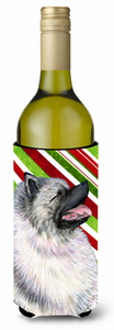 Candy Cane Christmas Design with Dog Wine Bottle Hugger - 615872709298