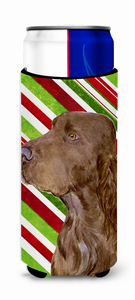 Candy Cane Christmas Design with Dog Ultra Hugger for slim cans - 615872747320