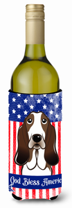 American Flag and Dog Wine Bottle Hugger - 638508210203