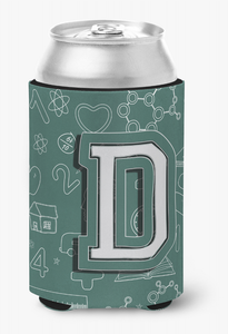 Monogram Letter Back to School Can or Bottle Hugger - 615872970049