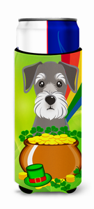 Dog St. Patrick's Day Design Ultra Hugger for slim cans - 638508201775