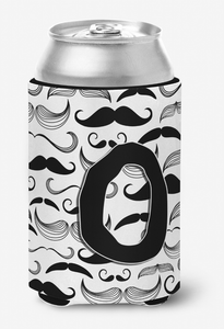 Monogram Letter Moustache Can or Bottle Hugger - 615872969890