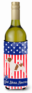 American Flag and Dog Wine Bottle Hugger - 638508496959