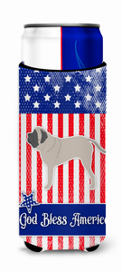 USA Patriotic Dog Ultra Hugger for slim cans - 638508495440
