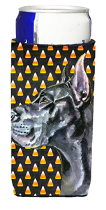 Candy Corn Halloween Design with Dog Ultra Hugger for slim cans - 638508067326