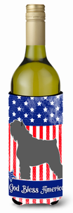 American Flag and Dog Wine Bottle Hugger - 638508986719