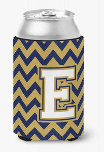 Monogram Letter Chevron Can or Bottle Hugger - 638508276322