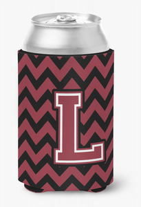 Monogram Letter Chevron Can or Bottle Hugger - 638508275370