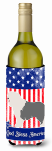 American Flag and Dog Wine Bottle Hugger - 638508986733