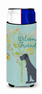 Welcome Friends with Dog Ultra Hugger for slim cans - 652259201532