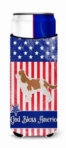 USA Patriotic Dog Ultra Hugger for slim cans - 638508495372
