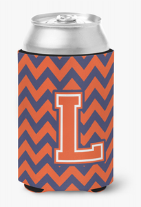 Monogram Letter Chevron Can or Bottle Hugger - 638508272874