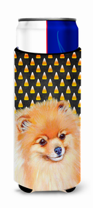 Candy Corn Halloween Design with Dog Ultra Hugger for slim cans - 615872732104