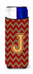 Chevron Garnet and Gold  Ultra Hugger for slim cans - 638508012418