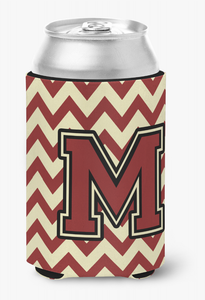 Monogram Letter Chevron Can or Bottle Hugger - 638508277442