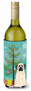 Merry Christmas Tree with Dog Wine Bottle Hugger - 638508539410