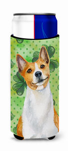 Dog with St Patrick's Design Ultra Hugger for slim cans - 652259168217