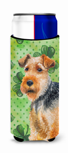 Dog with St Patrick's Design Ultra Hugger for slim cans - 652259168293