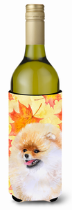 Dog with Fall Design Wine Bottle Hugger - 652259175079