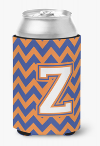 Monogram Letter Chevron Can or Bottle Hugger - 638508277312