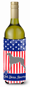American Flag and Dog Wine Bottle Hugger - 638508496843