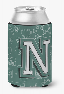 Monogram Letter Back to School Can or Bottle Hugger - 615872970148