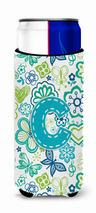 Letter Flowers and Butterflies Ultra Hugger for slim cans - 638508022196
