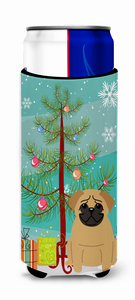 Merry Christmas Tree Dog Ultra Hugger for slim cans - 638508542137