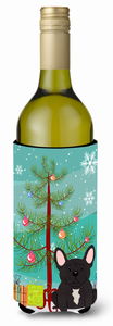 Merry Christmas Tree with Dog Wine Bottle Hugger - 638508539335