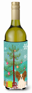 Merry Christmas Tree with Dog Wine Bottle Hugger - 638508540027
