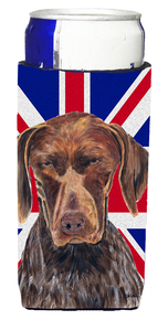 English Union Jack British Flag Design with Dog Ultra Hugger for slim cans - 615872822096